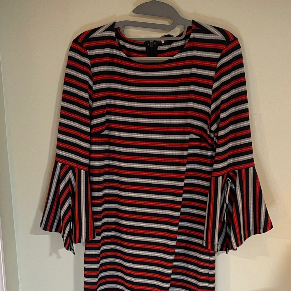 Striped Bell Sleeve Dress